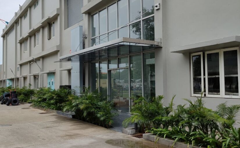 Fire-rated metal door installed in Chennai commercial building