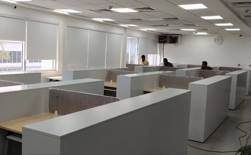 Fire-rated metal door installed in commercial facility in Chennai