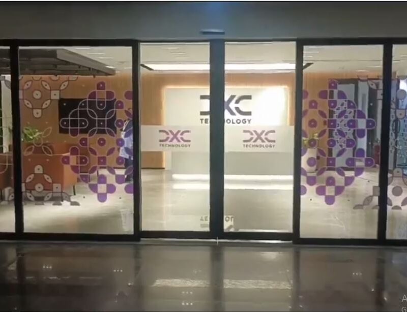 Fire-rated automatic glazed sliding door installed in Chennai hospital project